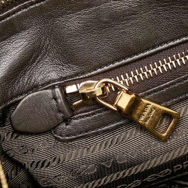 プラダ BN1407 ブラウン ナイロン レザー ハンドバッグ ショルダーバッグ 2WAY レディース PRADA 【中古】