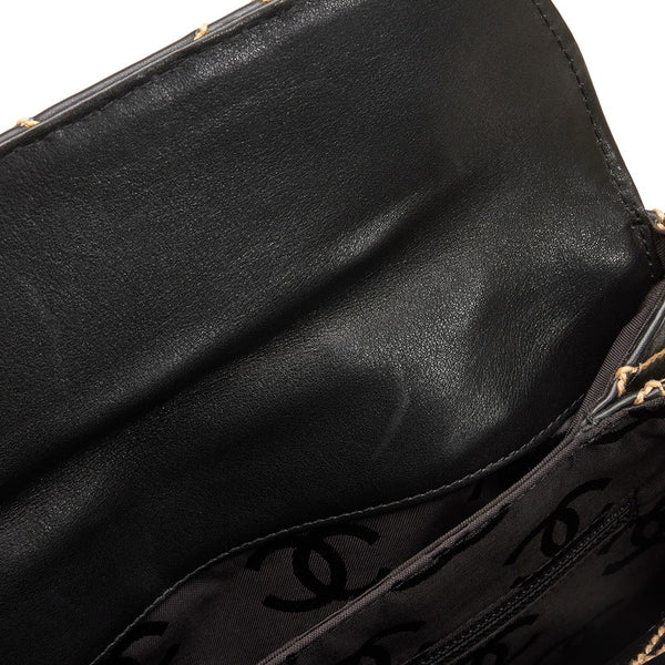 シャネル ワイルドステッチ ハンドバッグ トートバッグ ブラック レザー レディース CHANEL 【中古】