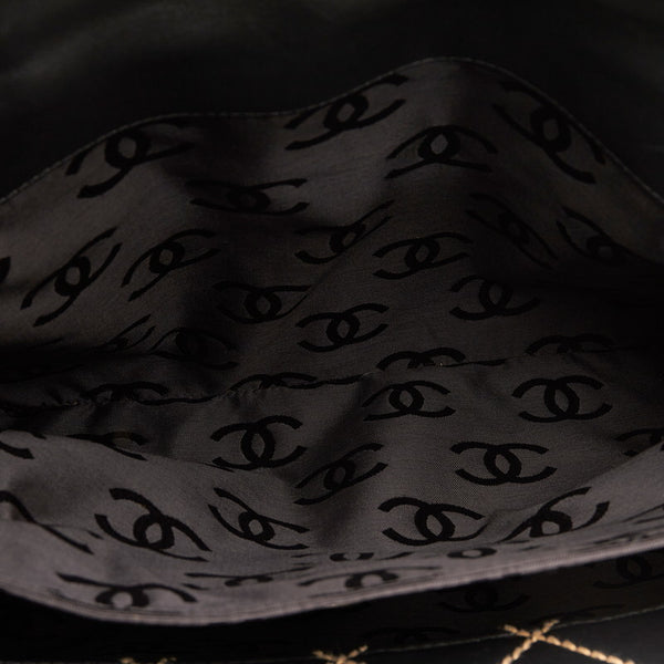 シャネル ワイルドステッチ ハンドバッグ トートバッグ ブラック レザー レディース CHANEL 【中古】