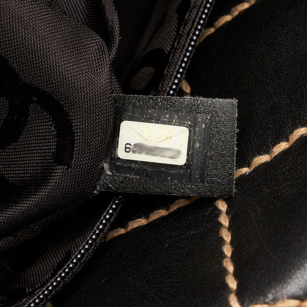 シャネル ワイルドステッチ ハンドバッグ トートバッグ ブラック レザー レディース CHANEL 【中古】