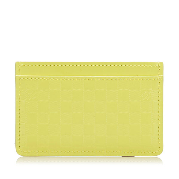 ルイ ヴィトン ダミエ エファセット ポルトカルト サーンプル カードケース N63164 ジョーヌ イエロー PVC レザー レディース LOUIS VUITTON 【中古】