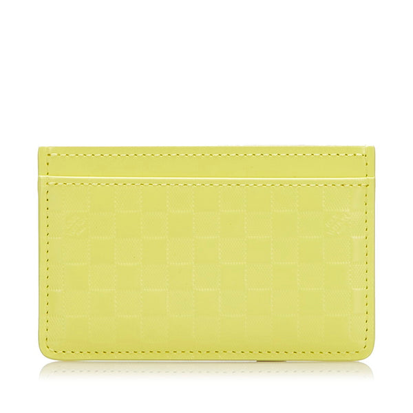 ルイ ヴィトン ダミエ エファセット ポルトカルト サーンプル カードケース N63164 ジョーヌ イエロー PVC レザー レディース LOUIS VUITTON 【中古】
