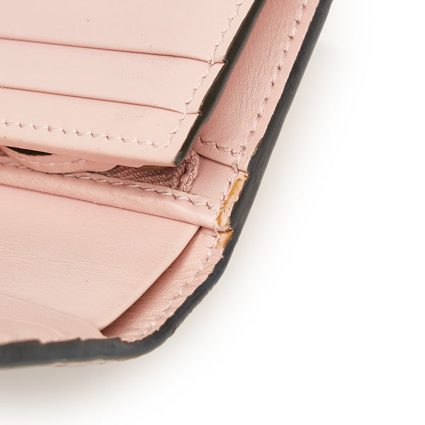 グッチ グッチシマ キャット 猫 二つ折り財布 548057 ピンク レザー レディース GUCCI 【中古】