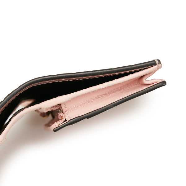 グッチ グッチシマ キャット 猫 二つ折り財布 548057 ピンク レザー レディース GUCCI 【中古】