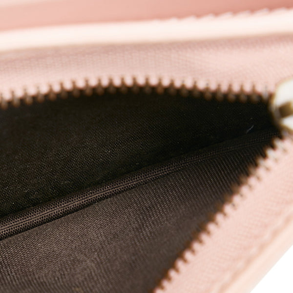 グッチ グッチシマ キャット 猫 二つ折り財布 548057 ピンク レザー レディース GUCCI 【中古】