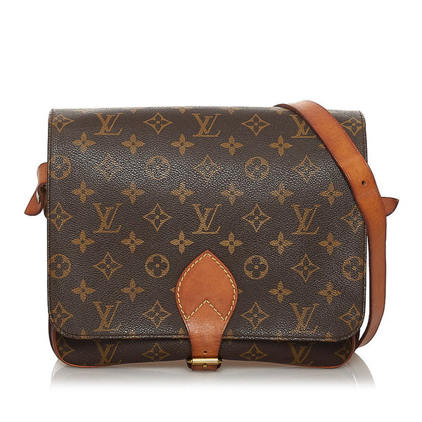 ルイ ヴィトン モノグラム カルトシエールGM 斜め掛け ショルダーバッグ M51252 ブラウン PVC レザー レディース LOUIS VUITTON 【中古】