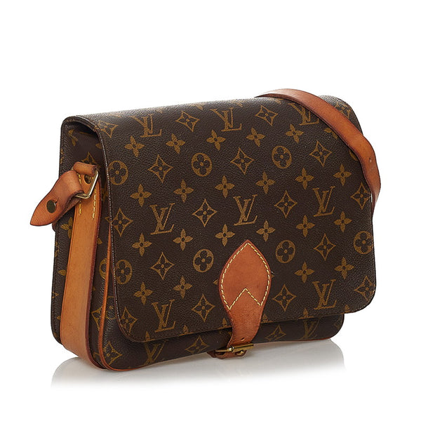 ルイ ヴィトン モノグラム カルトシエールGM 斜め掛け ショルダーバッグ M51252 ブラウン PVC レザー レディース LOUIS VUITTON 【中古】