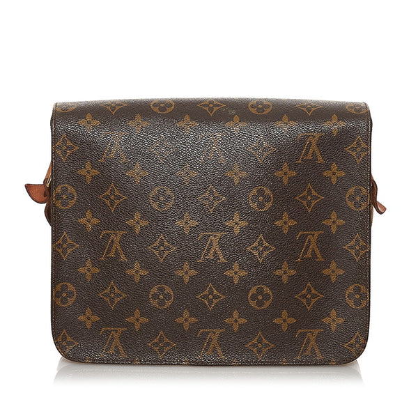 ルイ ヴィトン モノグラム カルトシエールGM 斜め掛け ショルダーバッグ M51252 ブラウン PVC レザー レディース LOUIS VUITTON 【中古】