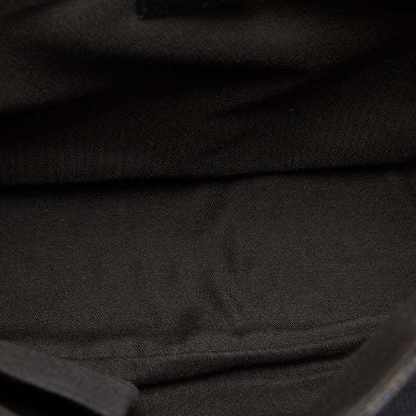 グッチ GGキャンバス 斜め掛け ショルダーバッグ 145848 ブラック レザー キャンバス レディース GUCCI 【中古】