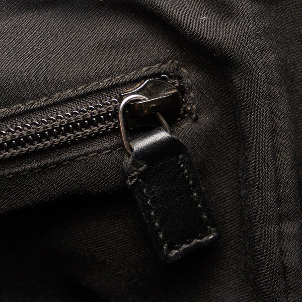 グッチ GGキャンバス 斜め掛け ショルダーバッグ 145848 ブラック レザー キャンバス レディース GUCCI 【中古】