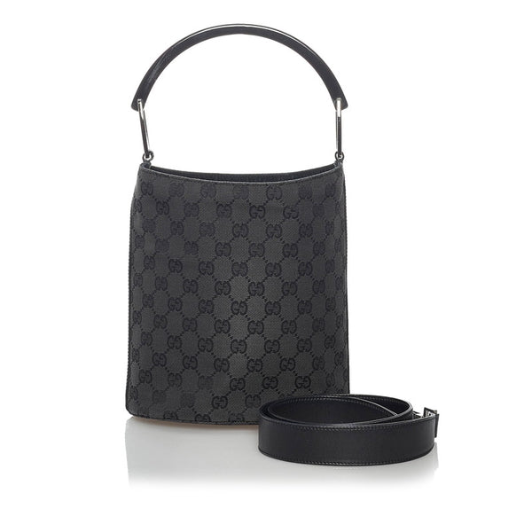 グッチ ＧGキャンバス 001 3753 ブラック キャンバス レザー ハンドバッグ ショルダーバッグ 2way レディース GUCCI 【中古】