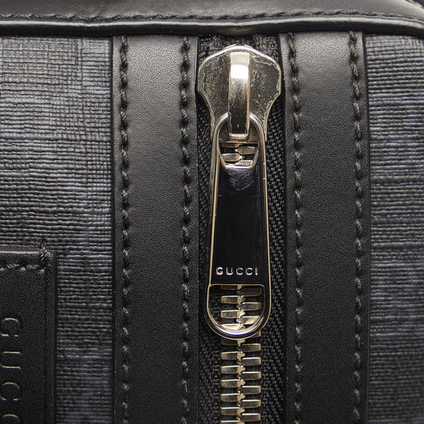 グッチ GGスプリーム シェリーライン 斜め掛け ショルダーバッグ 598103 ブラック PVC レザー レディース GUCCI 【中古】