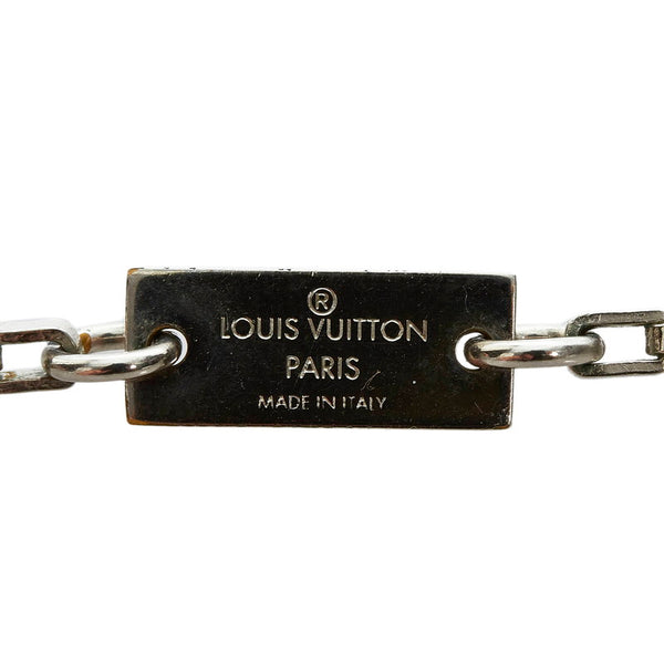 ルイ ヴィトン ダミエ コリエ ダミエカラーズ ネックレス M62490 シルバー ブラック メッキ エナメル レディース LOUIS VUITTON 【中古】