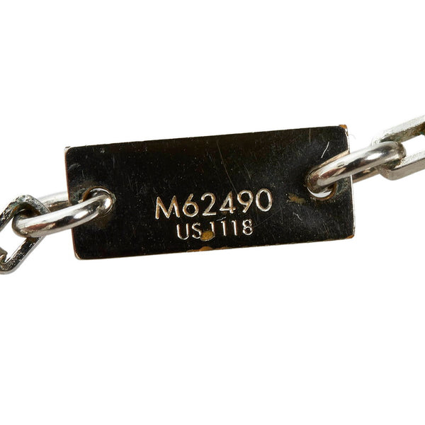 ルイ ヴィトン ダミエ コリエ ダミエカラーズ ネックレス M62490 シルバー ブラック メッキ エナメル レディース LOUIS VUITTON 【中古】