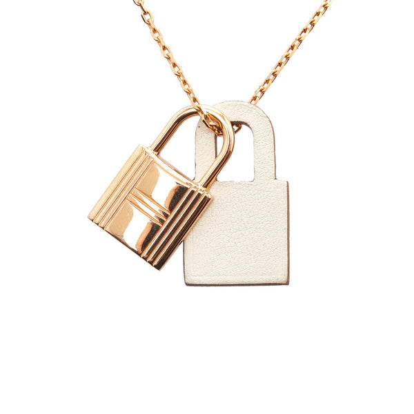 エルメス オ―ケリーPM ネックレス ゴールド メッキ レザー レディース HERMES 【中古】