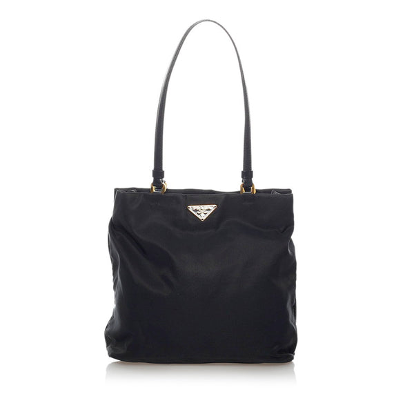 プラダ ハンドバッグ ブラック ナイロン レザー レディース PRADA 【中古】