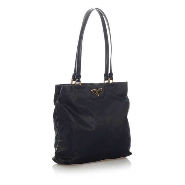 プラダ ハンドバッグ ブラック ナイロン レザー レディース PRADA 【中古】