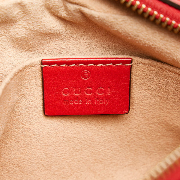 グッチ GGマーモント キルティング ミニバッグ 斜め掛け チェーン ショルダーバッグ 448065 レッド レザー レディース GUCCI 【中古】