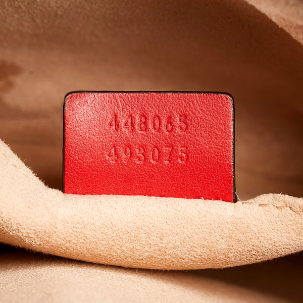 グッチ GGマーモント キルティング ミニバッグ 斜め掛け チェーン ショルダーバッグ 448065 レッド レザー レディース GUCCI 【中古】