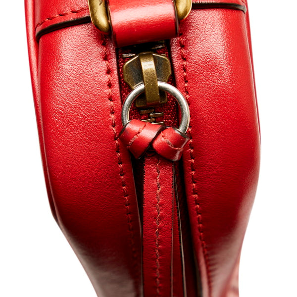 グッチ GGマーモント キルティング ミニバッグ 斜め掛け チェーン ショルダーバッグ 448065 レッド レザー レディース GUCCI 【中古】