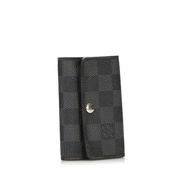 ルイ ヴィトン ダミエ グラフィット ミュルティクレ6 6連キーケース N62662 ブラック PVC レザー レディース LOUIS VUITTON 【中古】