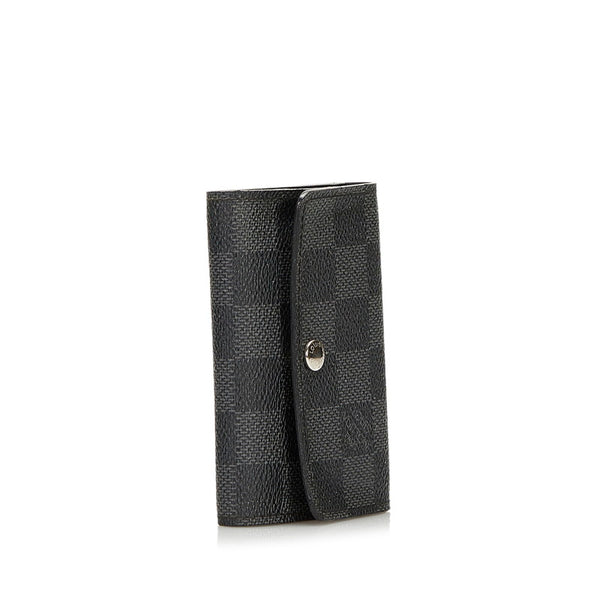ルイ ヴィトン ダミエ グラフィット ミュルティクレ6 6連キーケース N62662 ブラック PVC レザー レディース LOUIS VUITTON 【中古】