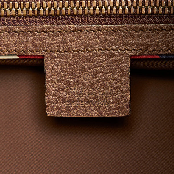 グッチ GGスプリーム クーリエ リュック バックパック 473872 ブラウン PVC レザー メンズ GUCCI 【中古】