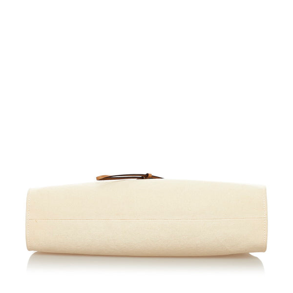 グッチ バンブー ハンドバッグ 109136 ベージュ ブラウン キャンバス レザー  GUCCI 【中古】