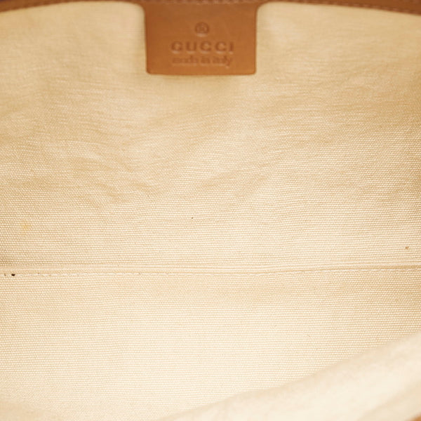 グッチ バンブー ハンドバッグ 109136 ベージュ ブラウン キャンバス レザー  GUCCI 【中古】