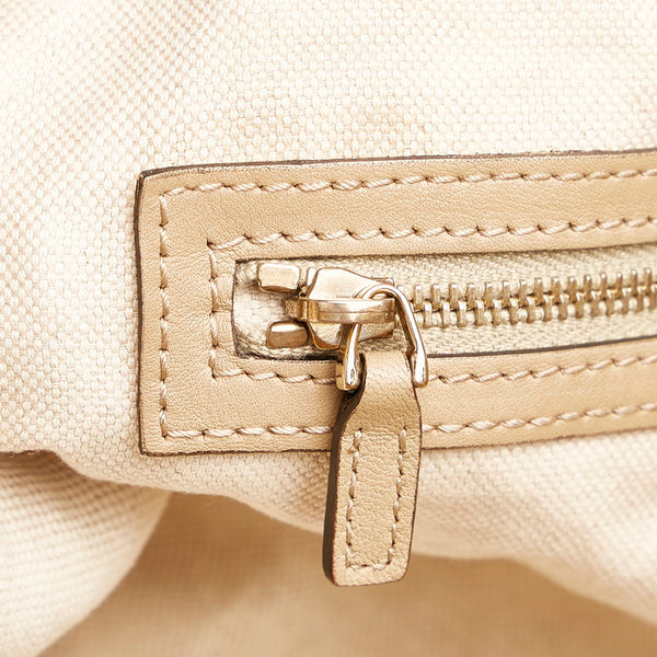 グッチ グッチマイクロシマ トートバッグ 309613 ベージュ レザー レディース GUCCI 【中古】