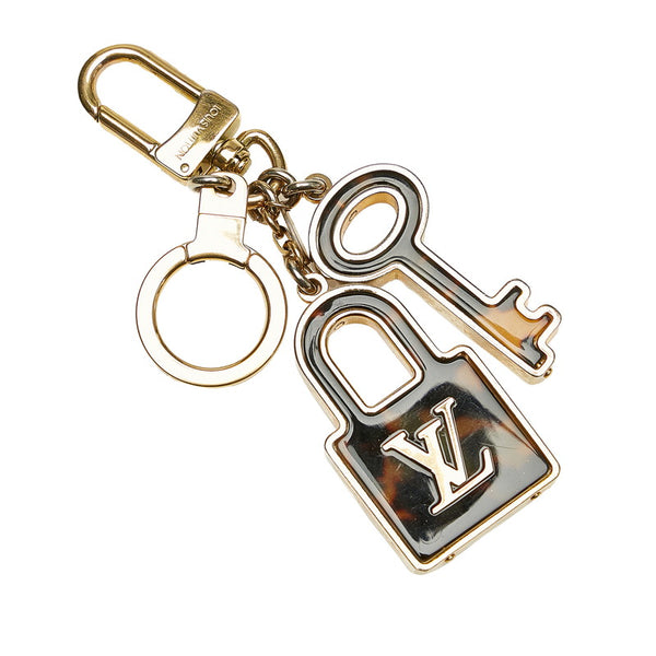 ルイ ヴィトン ポルトクレ コンフィダンス キーリング M65088 ブラウン ゴールド メタル プラスチック レディース LOUIS VUITTON 【中古】