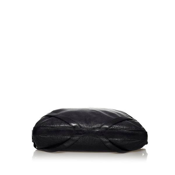 バーバリー ショルダーバッグ ブラック レザー レディース BURBERRY 【中古】