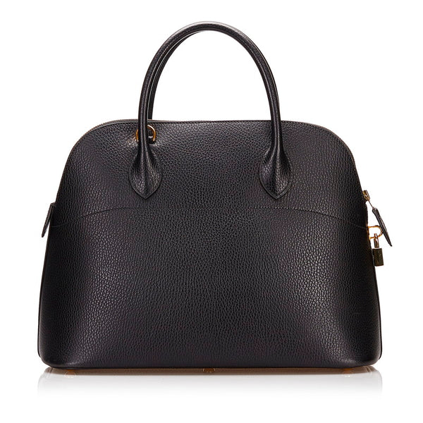 エルメス ボリード37 ハンドバッグ ショルダーバッグ 2WAY ブラック アルデンヌ レディース HERMES 【中古】