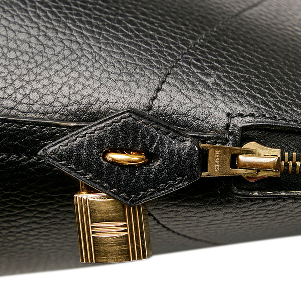 エルメス ボリード37 ハンドバッグ ショルダーバッグ 2WAY ブラック アルデンヌ レディース HERMES 【中古】