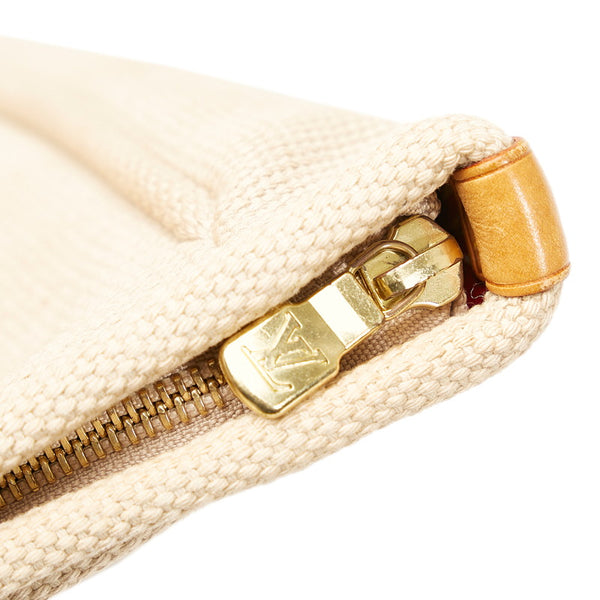 ルイ ヴィトン アンティグア カバMM トートバッグ ショルダーバッグ M40035 レッド ベージュ キャンバス レザー レディース LOUIS VUITTON 【中古】