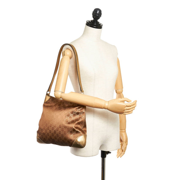 グッチ グッチシマ ワンショルダーバッグ 257296 ゴールド キャンバス レザー レディース GUCCI 【中古】