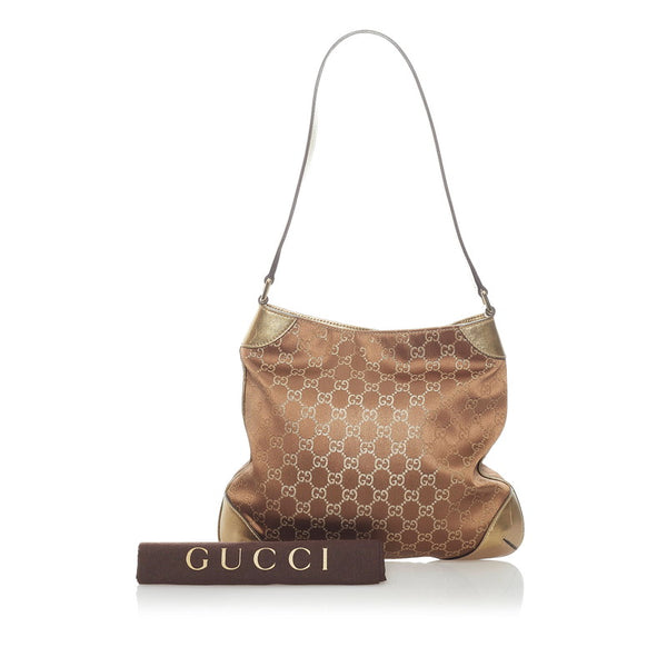 グッチ グッチシマ ワンショルダーバッグ 257296 ゴールド キャンバス レザー レディース GUCCI 【中古】