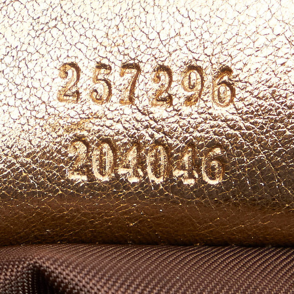 グッチ グッチシマ ワンショルダーバッグ 257296 ゴールド キャンバス レザー レディース GUCCI 【中古】