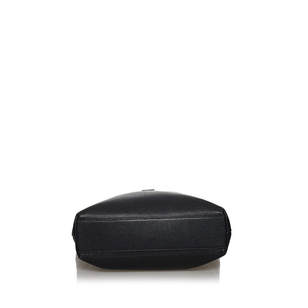 ブルガリ ブラック レザー トートバッグ メンズ BVLGARI 【中古】