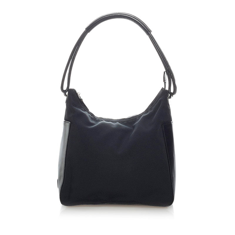 グッチ 001 3766 ブラック ナイロン レザー ワンショルダー レディース GUCCI 【中古】