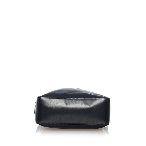 グッチ 001 3766 ブラック ナイロン レザー ワンショルダー レディース GUCCI 【中古】