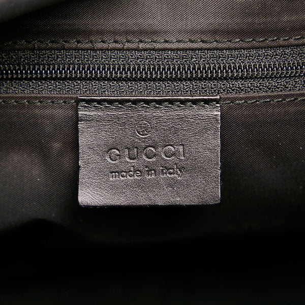 グッチ 001 3766 ブラック ナイロン レザー ワンショルダー レディース GUCCI 【中古】