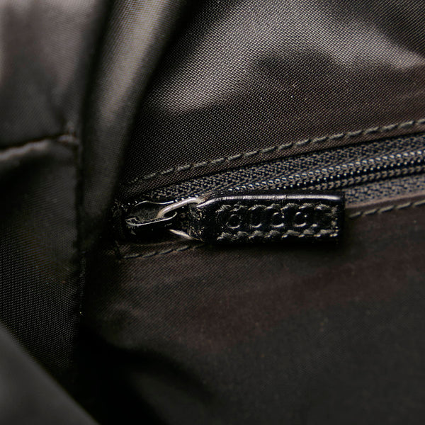 グッチ 001 3766 ブラック ナイロン レザー ワンショルダー レディース GUCCI 【中古】