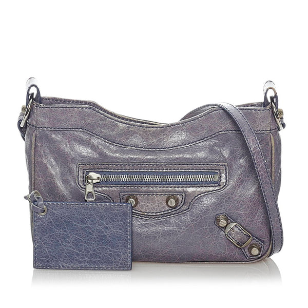 バレンシアガ ジャイアント シティ 237203 4145 ライトパープル レザー ショルダーバッグ レディース BALENCIAGA 【中古】