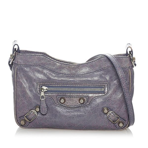 バレンシアガ ジャイアント シティ 237203 4145 ライトパープル レザー ショルダーバッグ レディース BALENCIAGA 【中古】