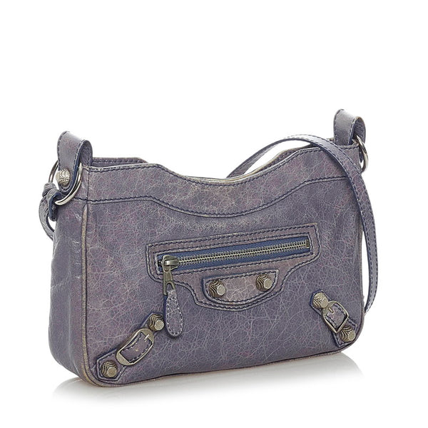 バレンシアガ ジャイアント シティ 237203 4145 ライトパープル レザー ショルダーバッグ レディース BALENCIAGA 【中古】