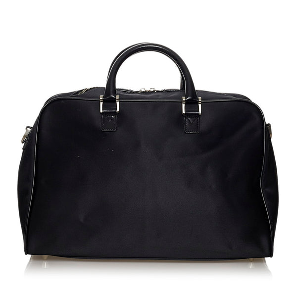 バーバリー ノバチェック ハンドバッグ ブラック ナイロン レザー レディース BURBERRY 【中古】