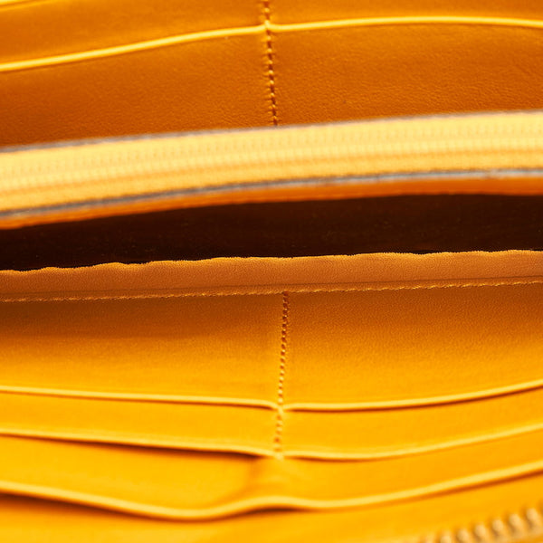 グッチ グッチシマ L字ファスナー 332747 オレンジ レザー レディース GUCCI 【中古】