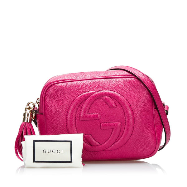 グッチ ソーホー 斜め掛け ショルダーバッグ 308364 ピンク レザー レディース GUCCI 【中古】