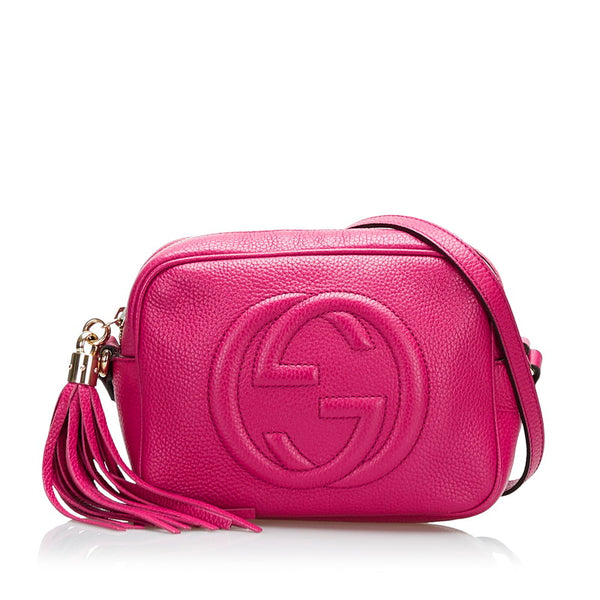 グッチ ソーホー 斜め掛け ショルダーバッグ 308364 ピンク レザー レディース GUCCI 【中古】